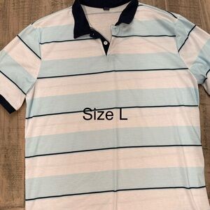 Striped Polo Shirt - Size L